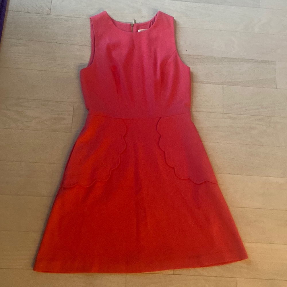 Hot pink dress with detailed pockets